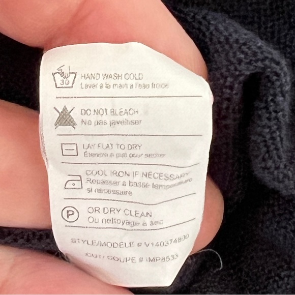 Vince linen sweater navy blue lightweight sheer M - Picture 6 of 7